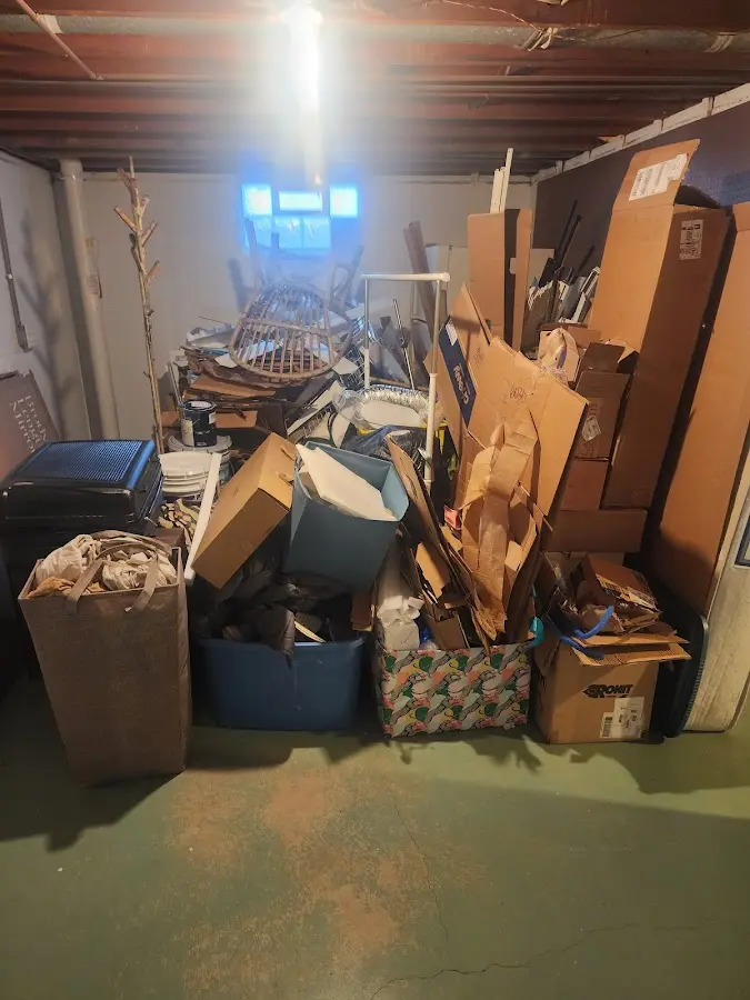 Roll-off dumpster container at job site for Yard Waste Dumpster Rental in Travilah